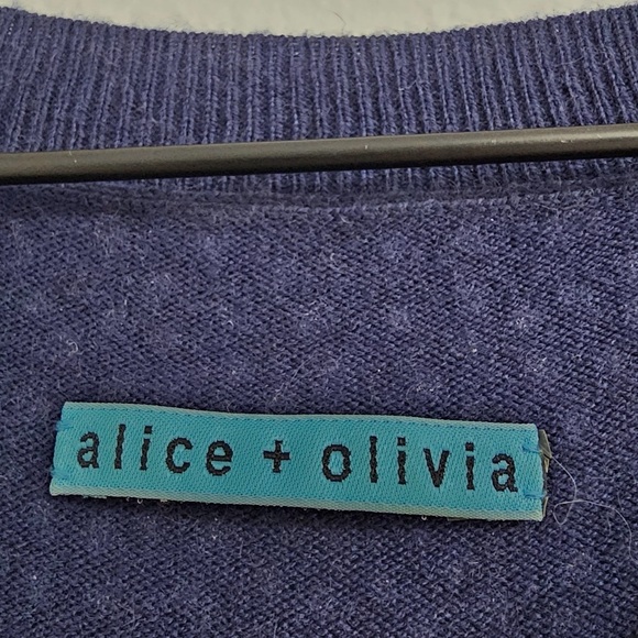 Alice + Olivia - Rhinestone Sweater Angora/Wool/Cashmere Cozycore Maximalist - Picture 6 of 9